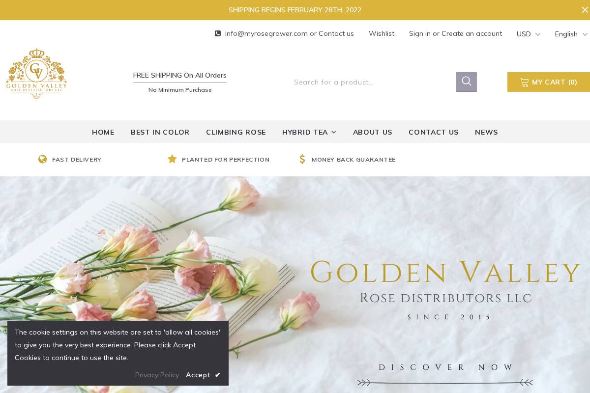 gvroses.com homepage screenshot