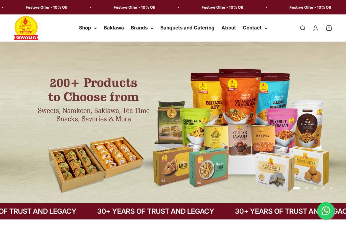Gwalia homepage screenshot