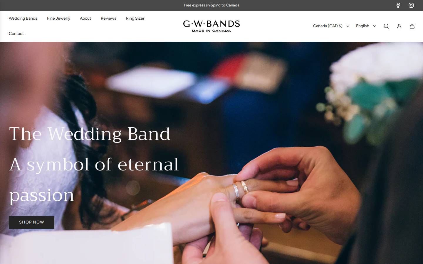 gwbands.com homepage screenshot