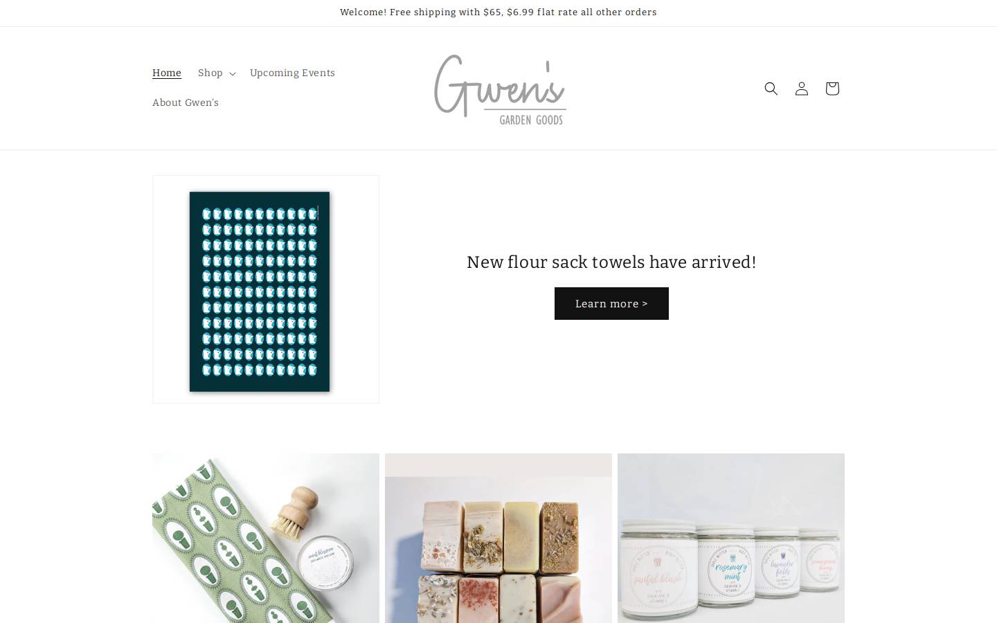 gwensgardengoods.com homepage screenshot