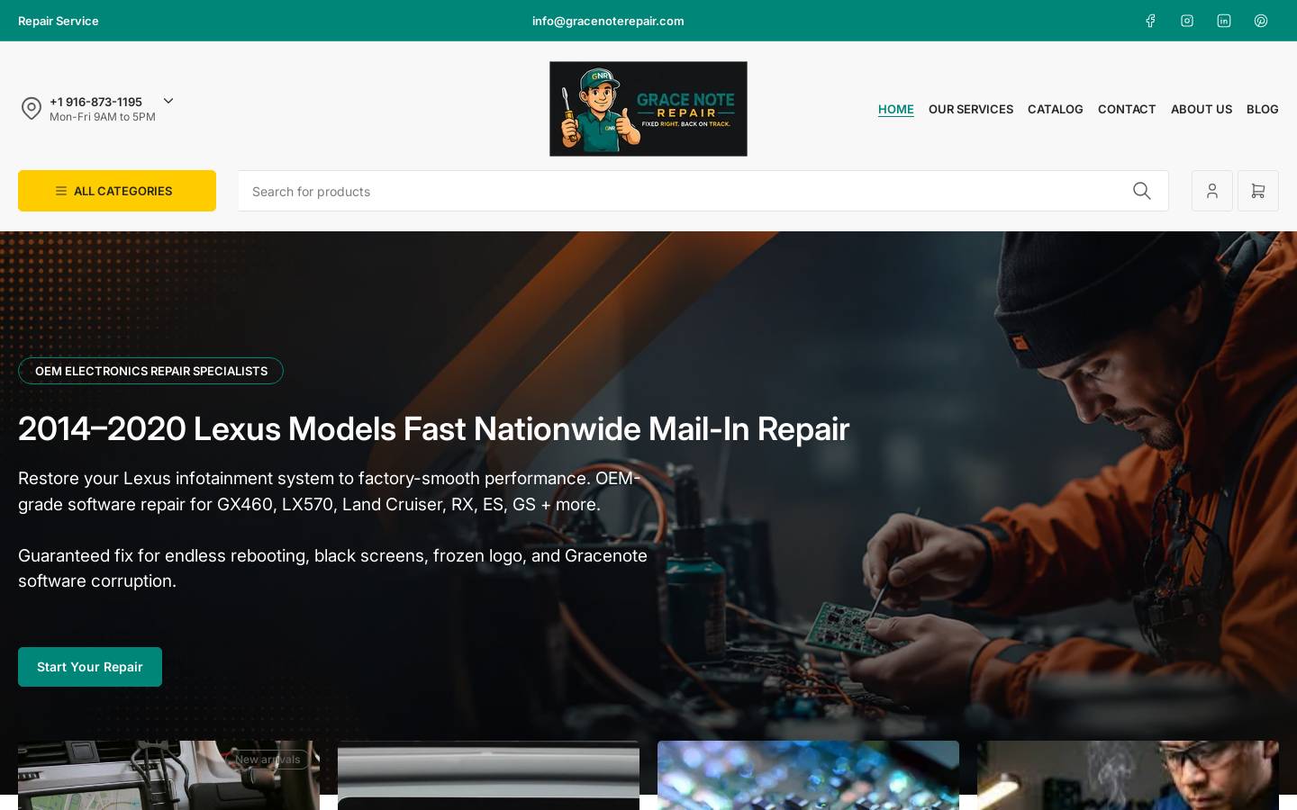 gx460gpsrepair.com homepage screenshot