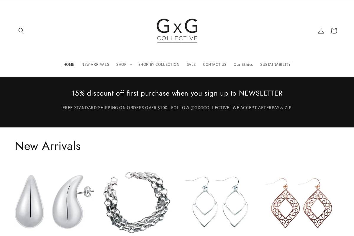 gxgcollective.com.au homepage screenshot