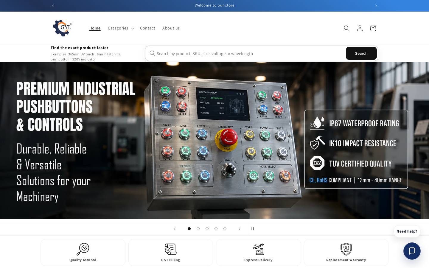 gylindia.com homepage screenshot