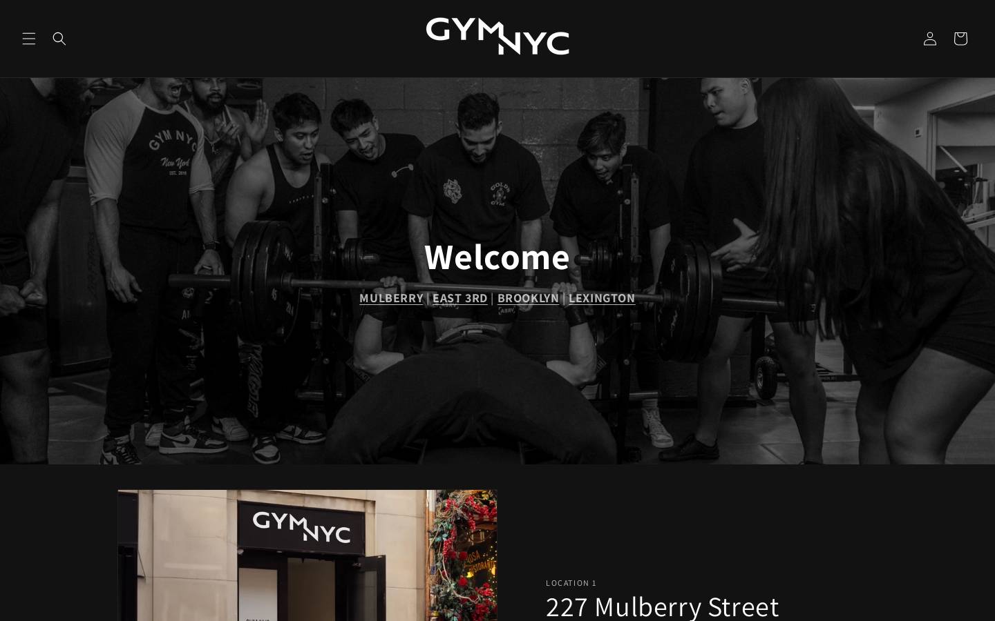 gym-nyc.com homepage screenshot