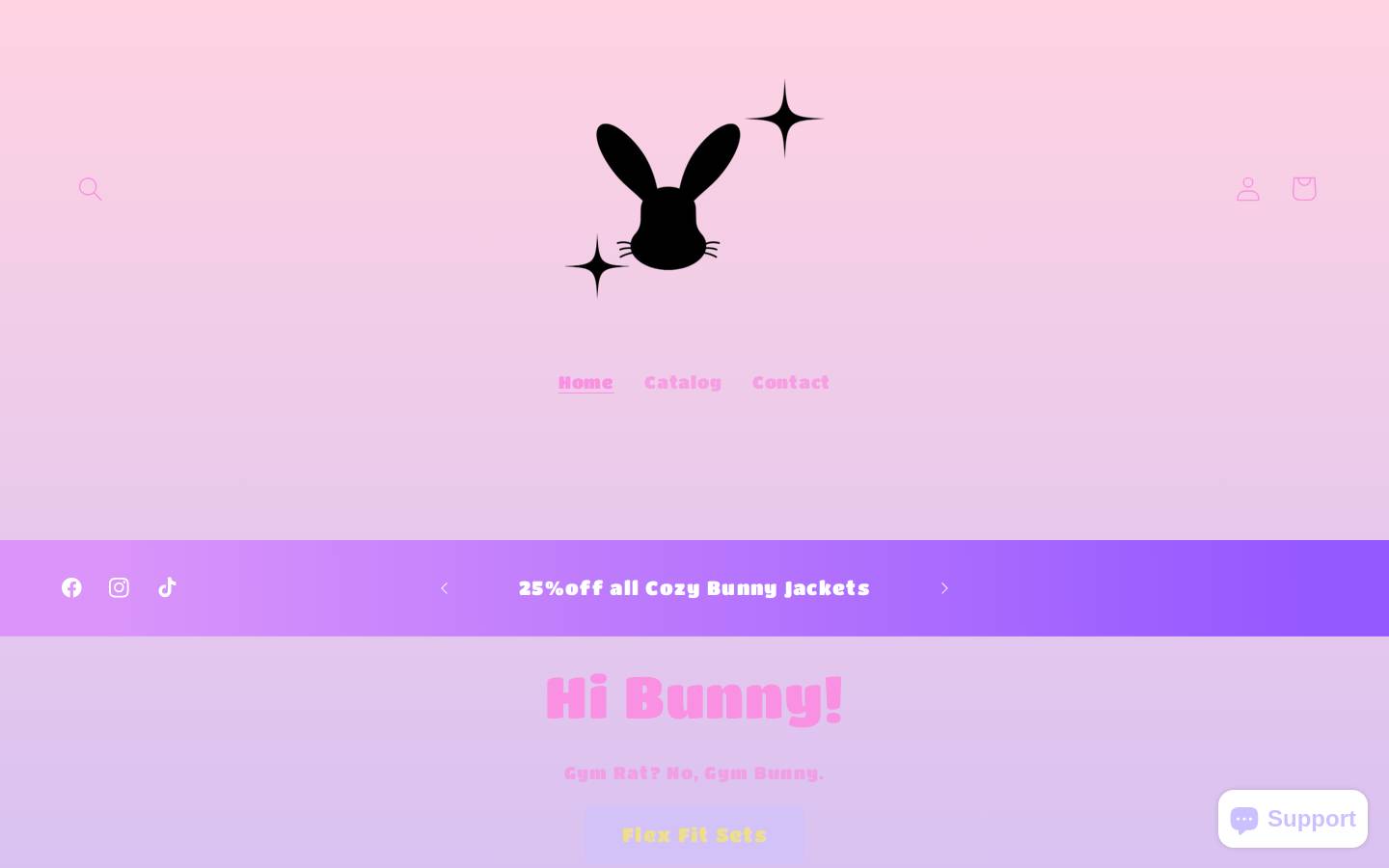 gymbunny.fit homepage screenshot