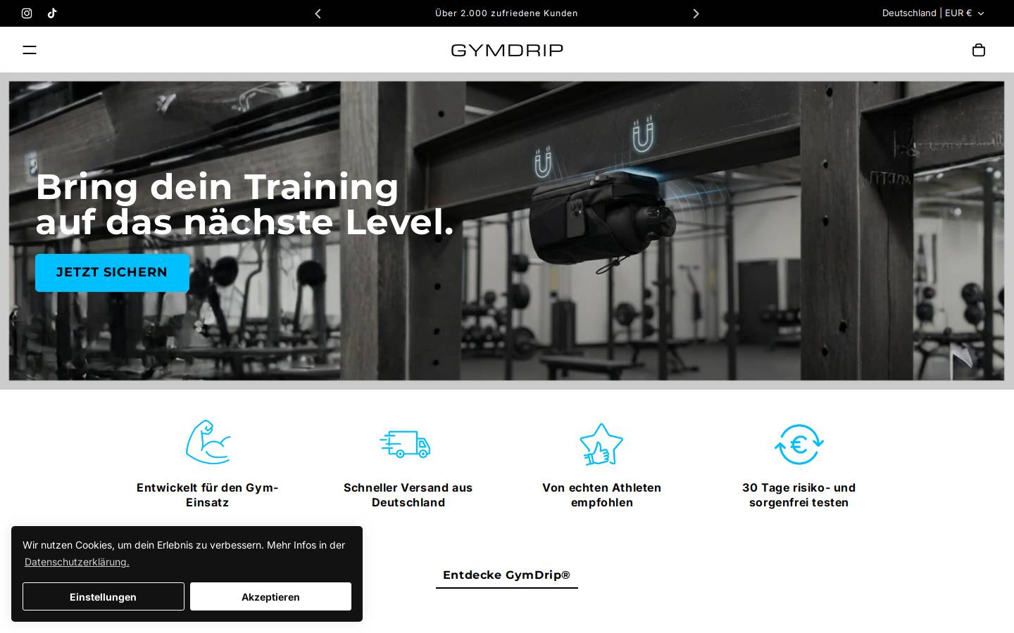 gymdrip.de homepage screenshot