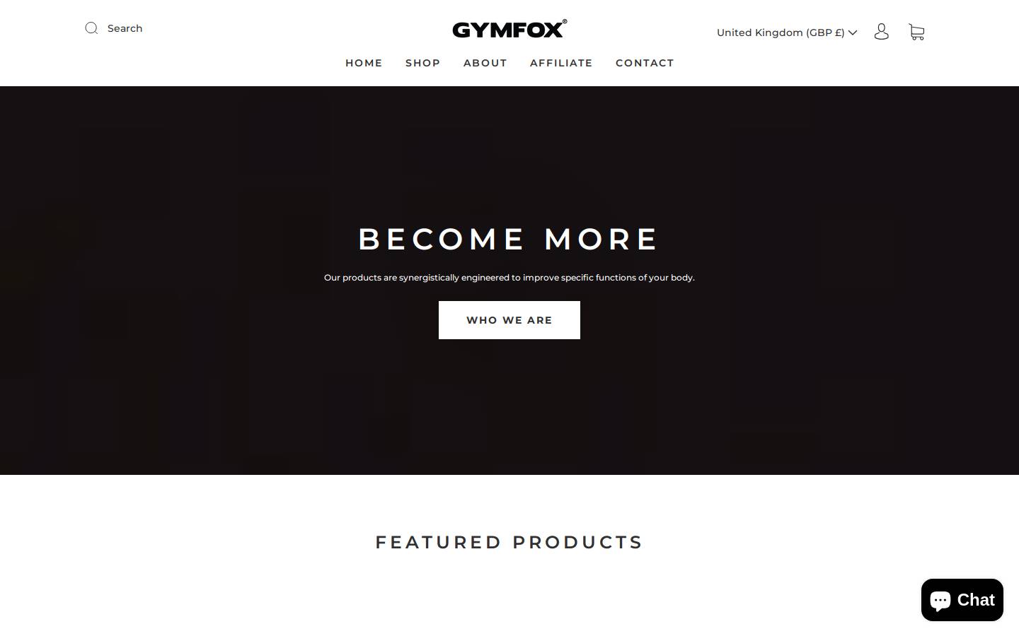 gymfox.com homepage screenshot