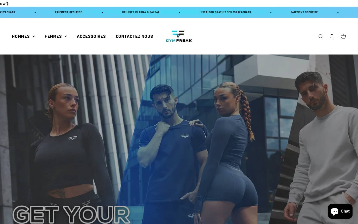 gymfreak.fr homepage screenshot
