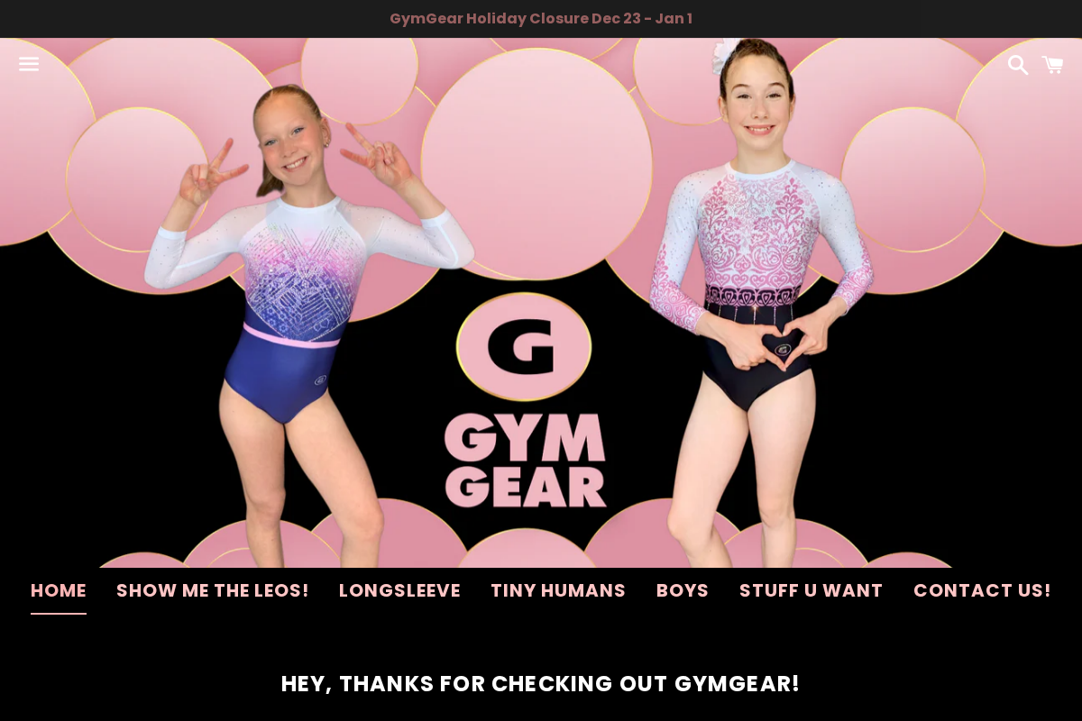 GymGear Canada homepage screenshot
