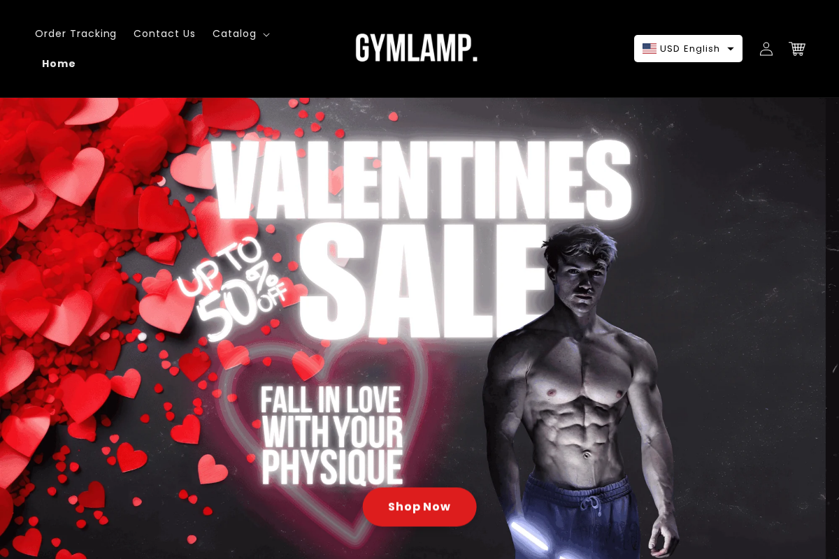 Gymlamp homepage screenshot
