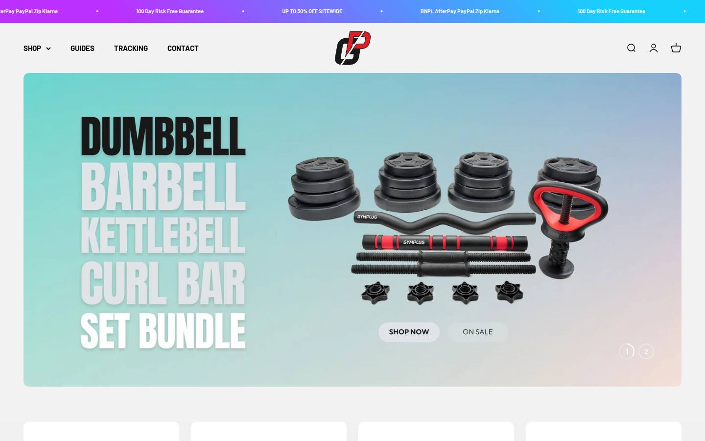Gym Plug homepage screenshot