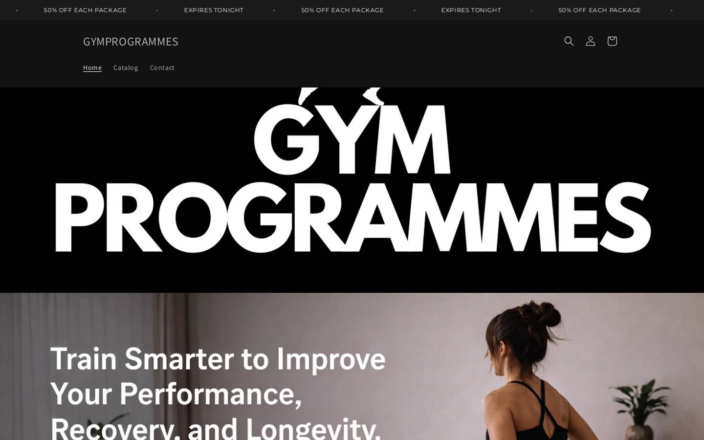 gymprogrammes.com homepage screenshot