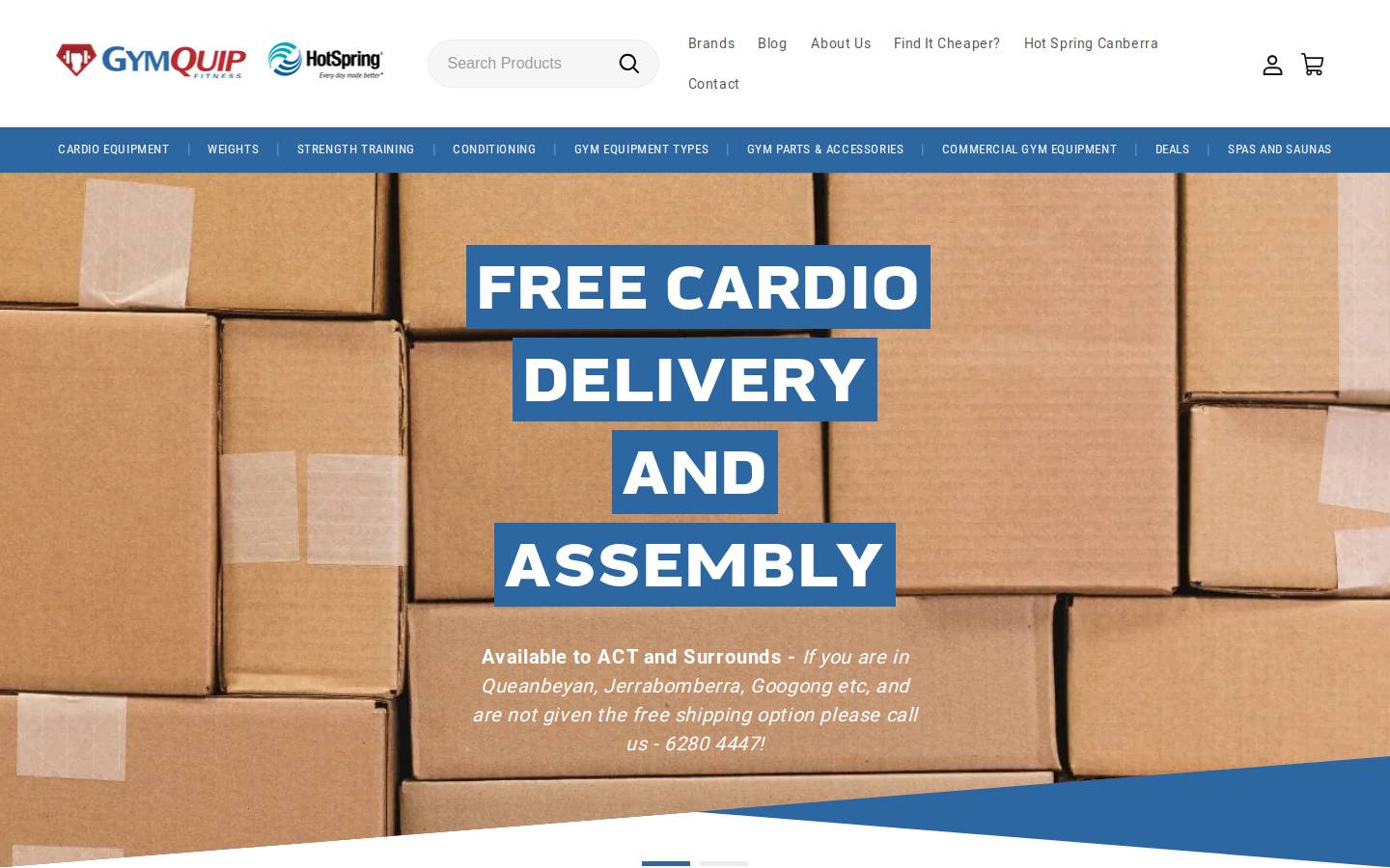 GymQuip Fitness homepage screenshot
