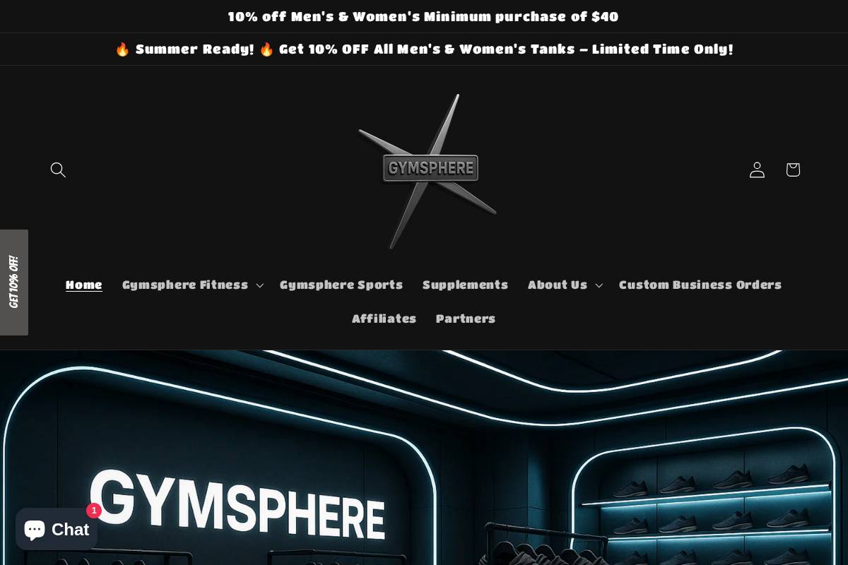 gymsphere.co homepage screenshot