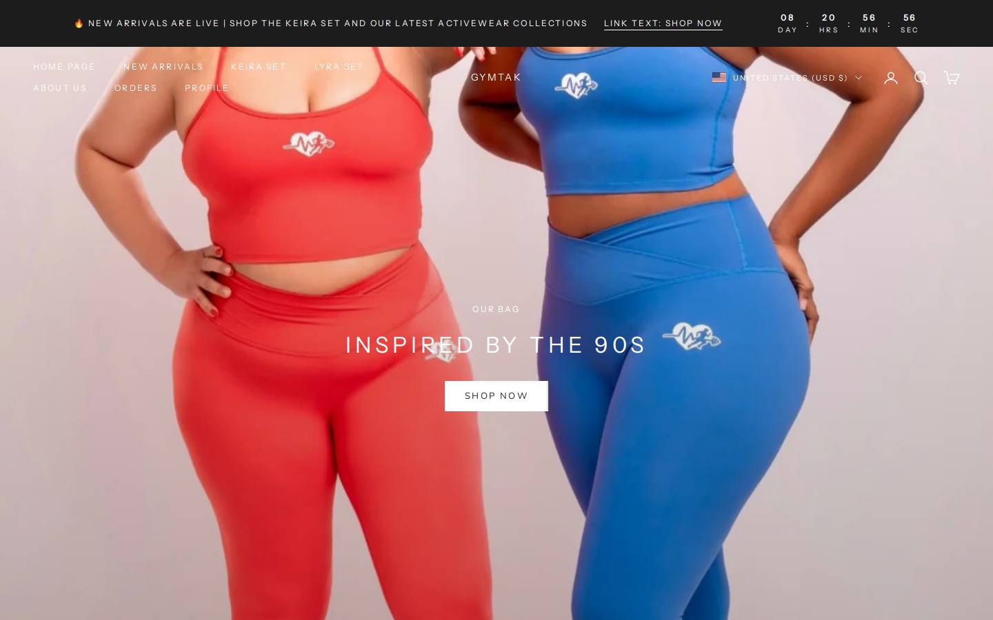 gymtak.com homepage screenshot
