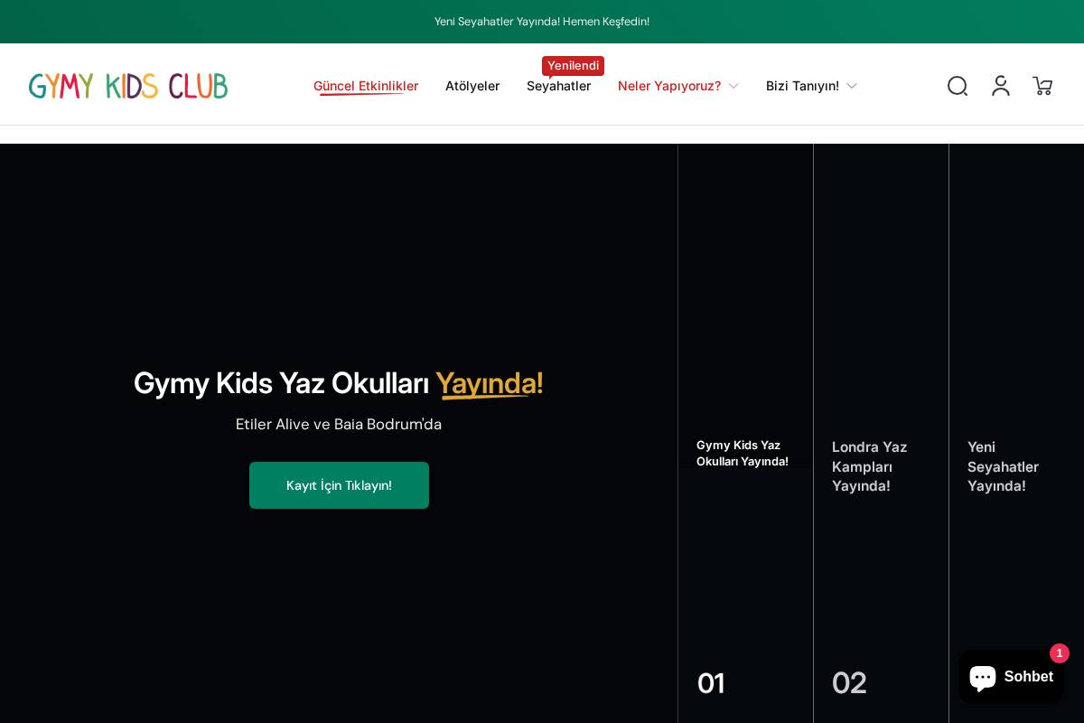 gymykids.com homepage screenshot
