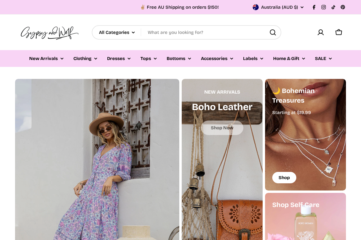 Gypsy And Wolf homepage screenshot