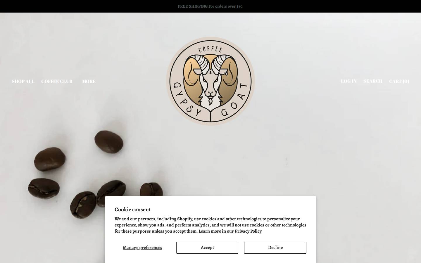 gypsygoatco.com homepage screenshot