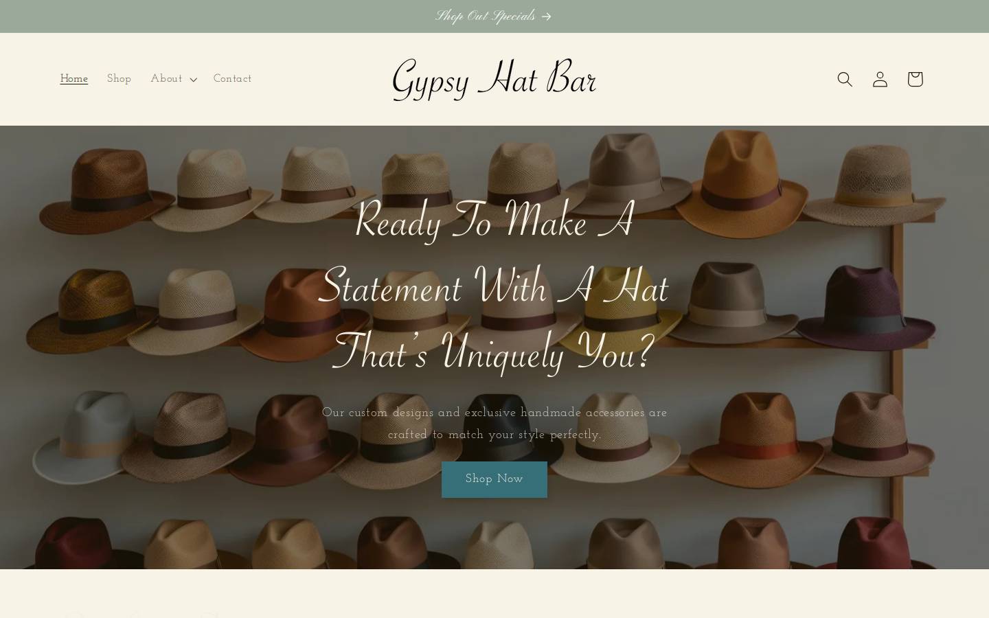 gypsyhatbar.com homepage screenshot