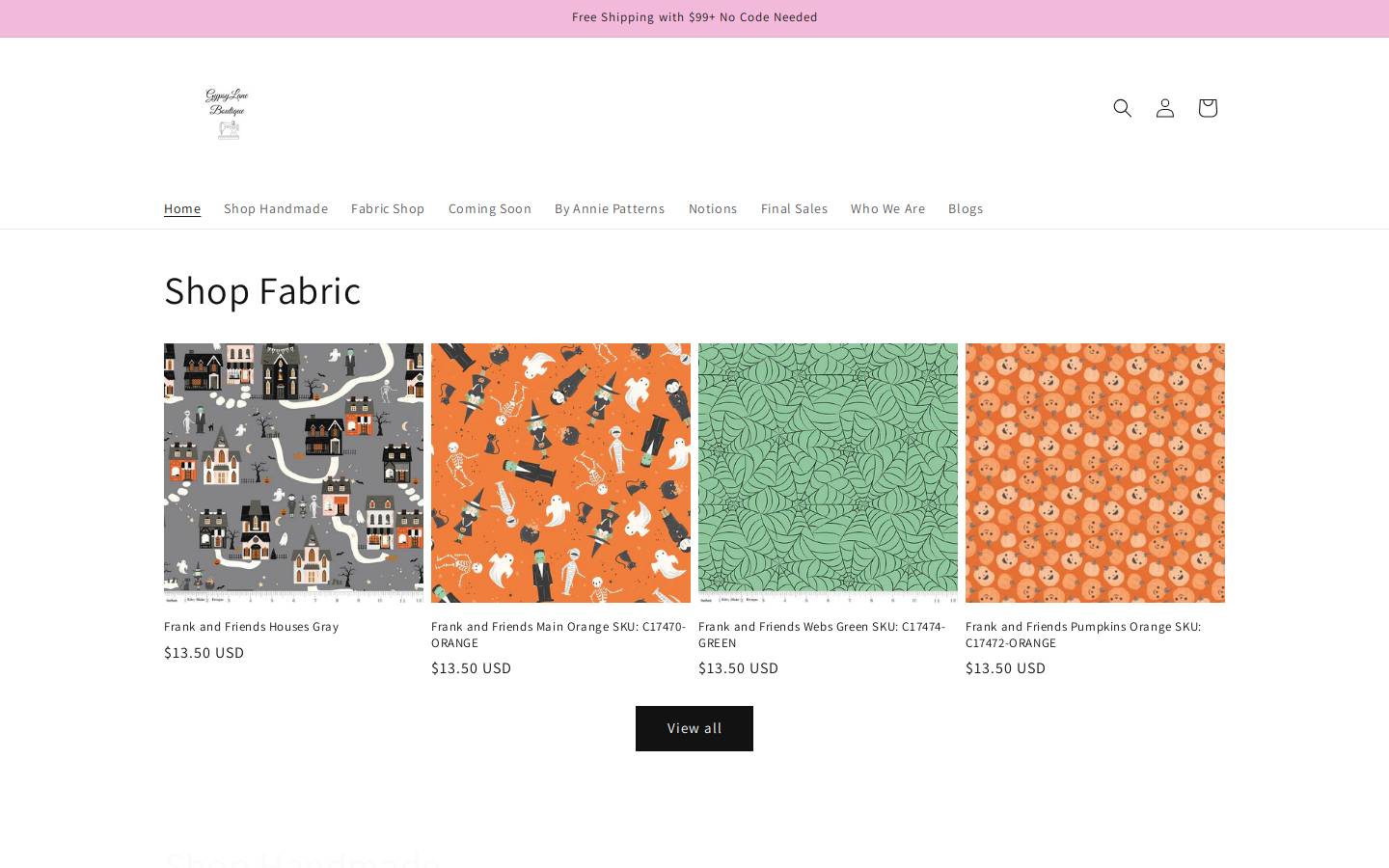 gypsylaneboutique.com homepage screenshot