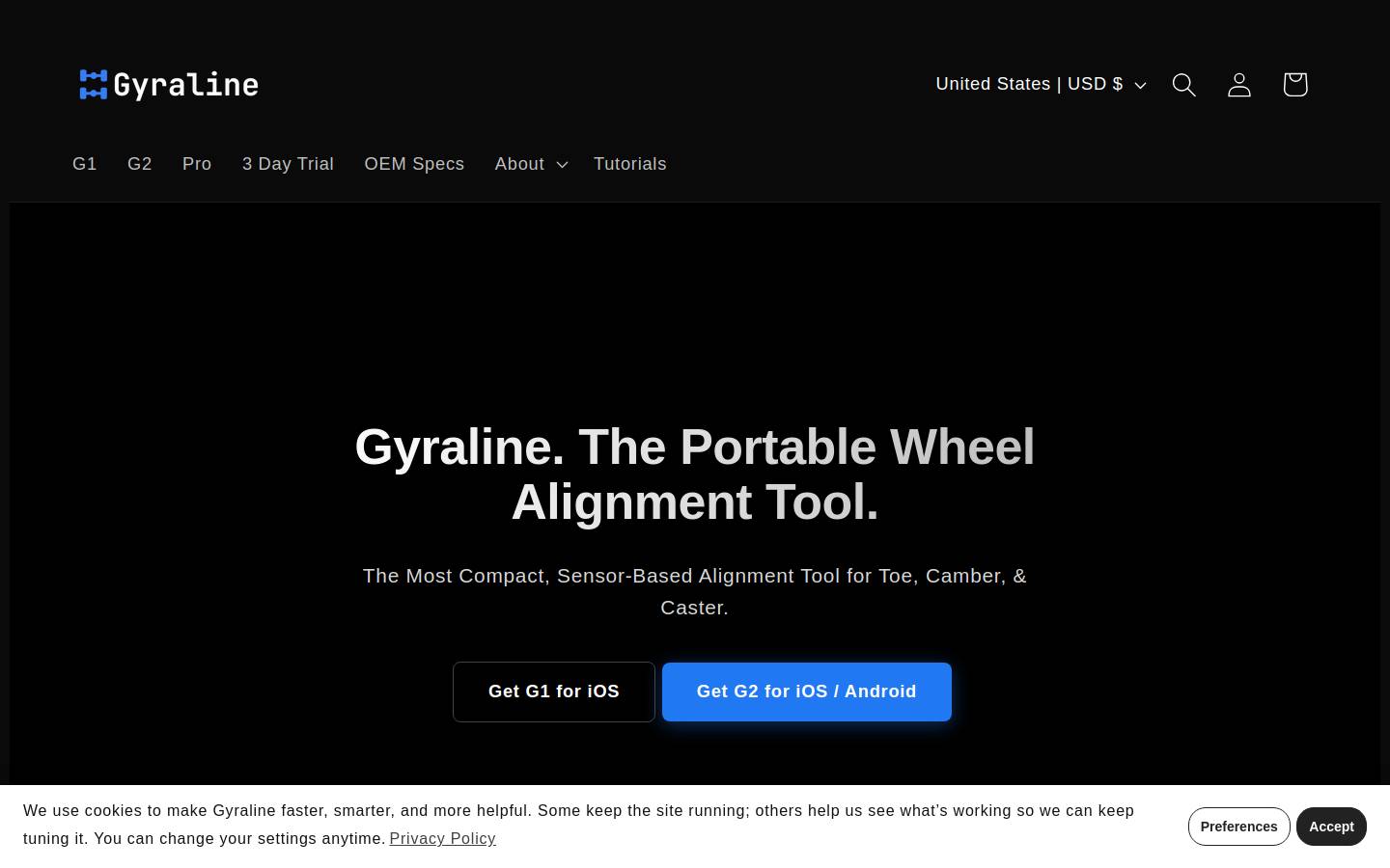 gyraline.com homepage screenshot