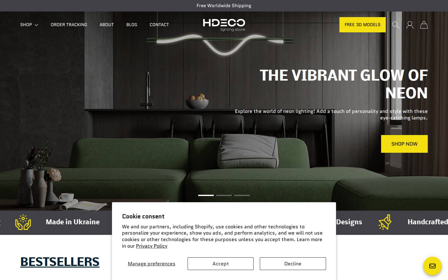 h-deco.space homepage screenshot