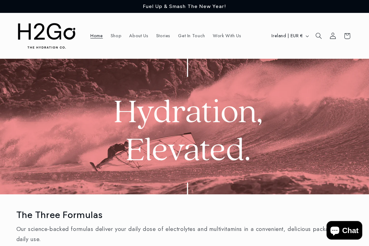 H2Go Hydration Co. homepage screenshot