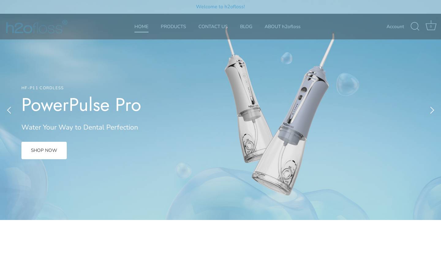 h2ofloss.com homepage screenshot