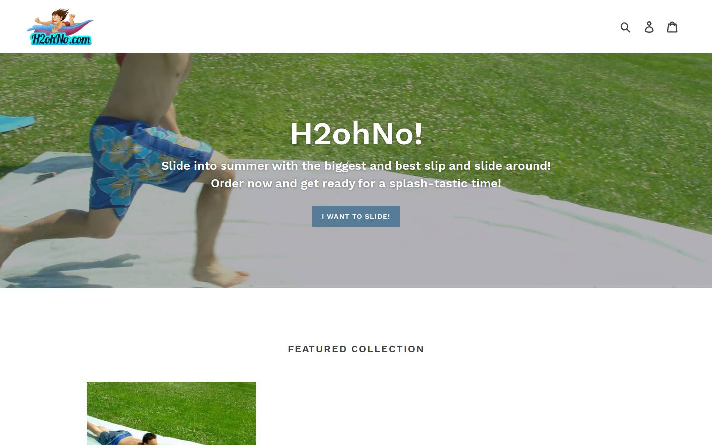 h2ohno.net homepage screenshot