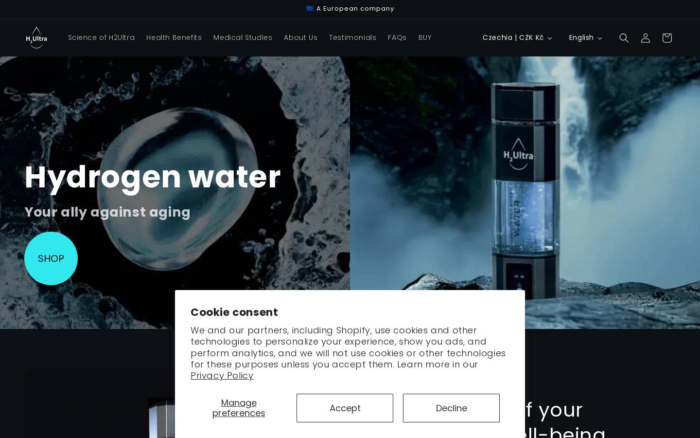h2ultra.dk homepage screenshot
