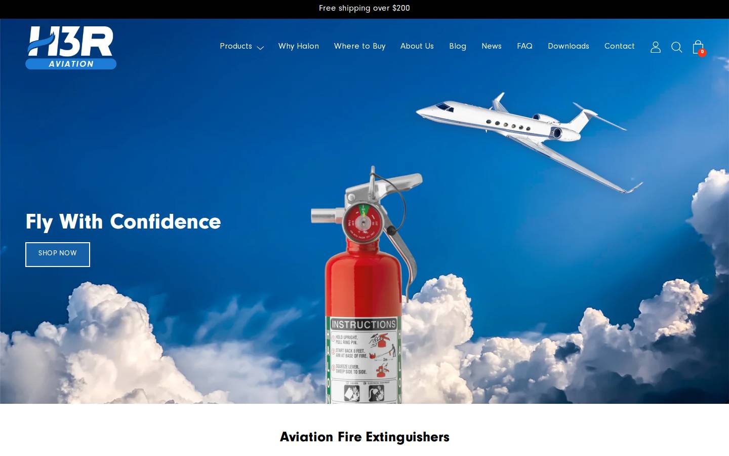 H3R Aviation, Inc. homepage screenshot