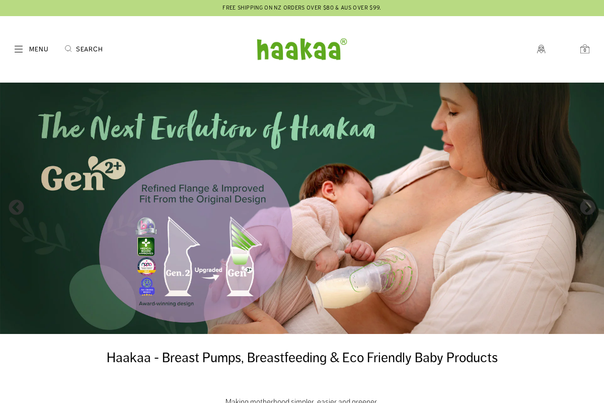 Natural Baby Products NZ homepage screenshot