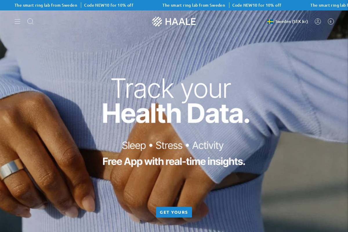 Haalering homepage screenshot