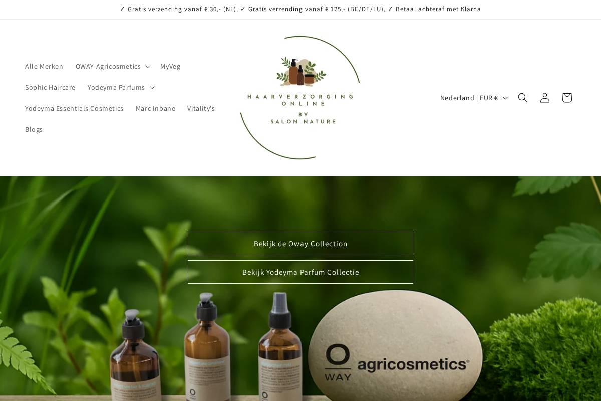 haarverzorging-online.nl homepage screenshot