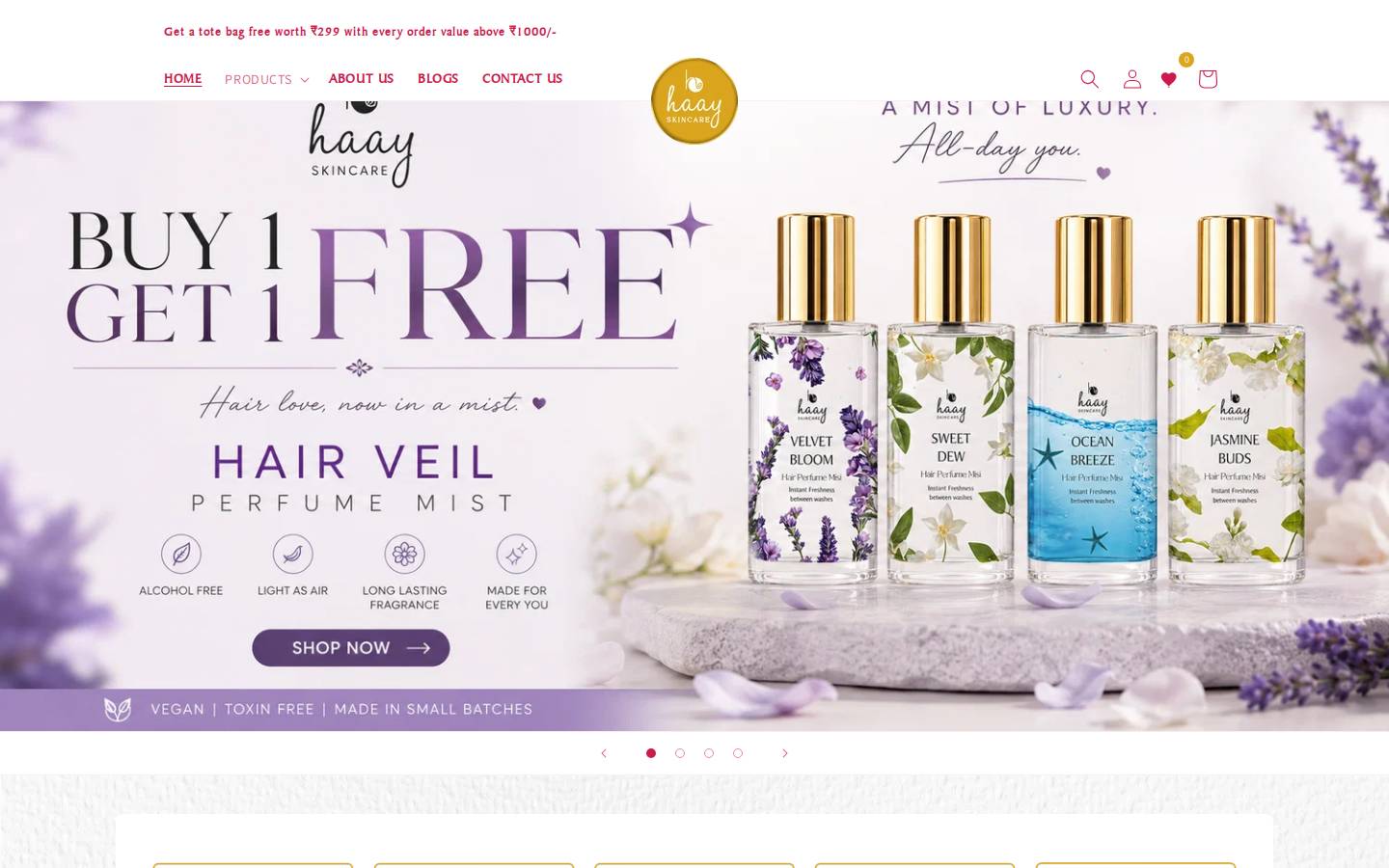haayskincare.com homepage screenshot