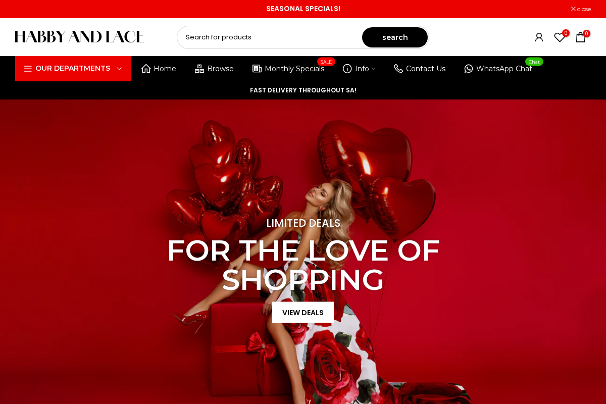 Habby And Lace homepage screenshot