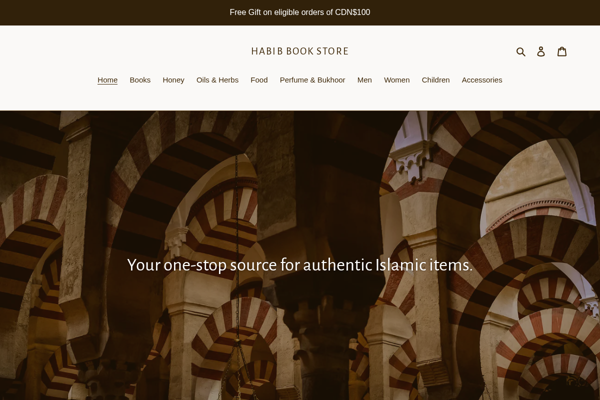 Habib Book Store homepage screenshot