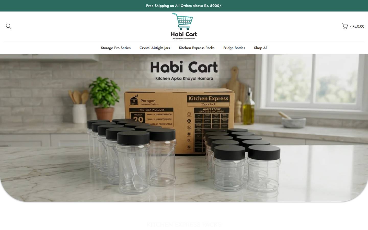 habicart.com homepage screenshot