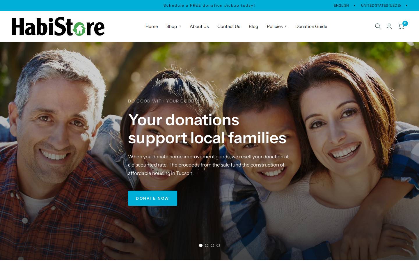 habistore.org homepage screenshot