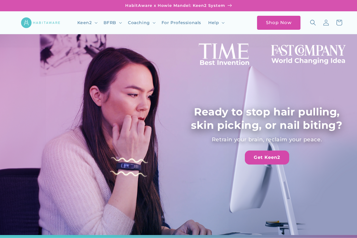 habitaware.com homepage screenshot