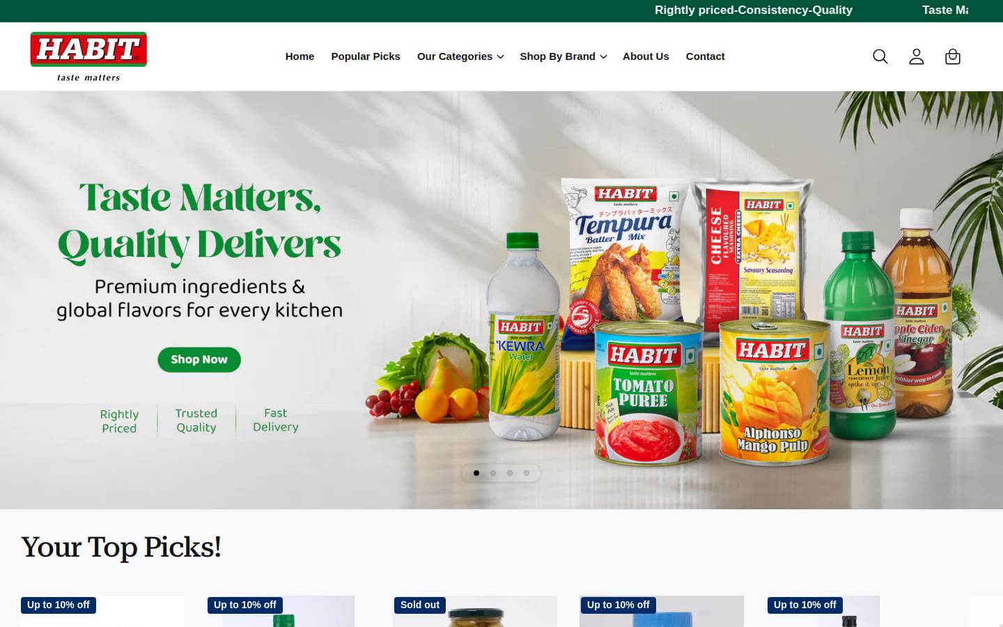 habitbrand.com homepage screenshot