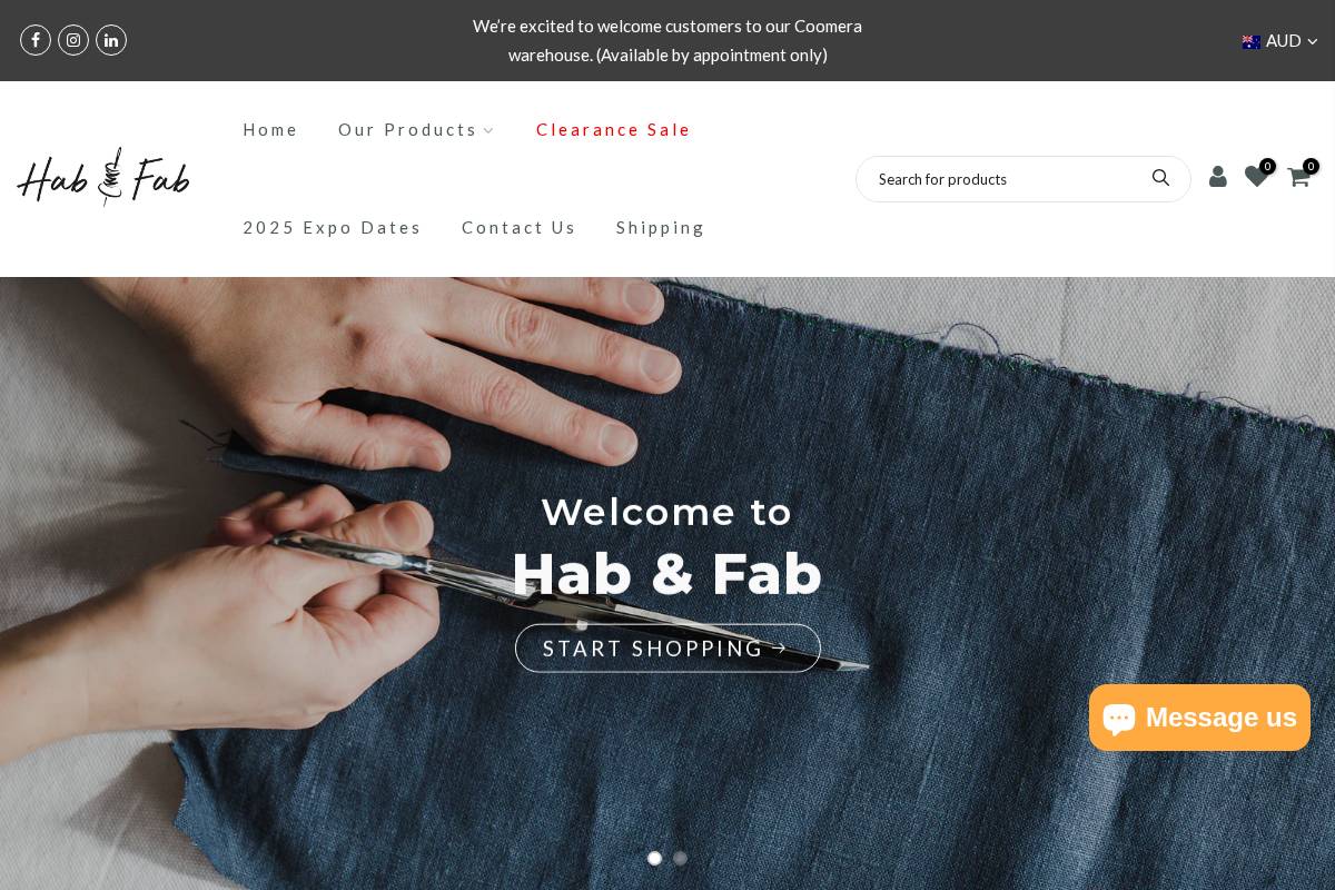 habnfab.com.au homepage screenshot