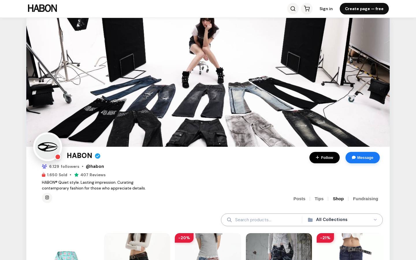 habon.shop homepage screenshot