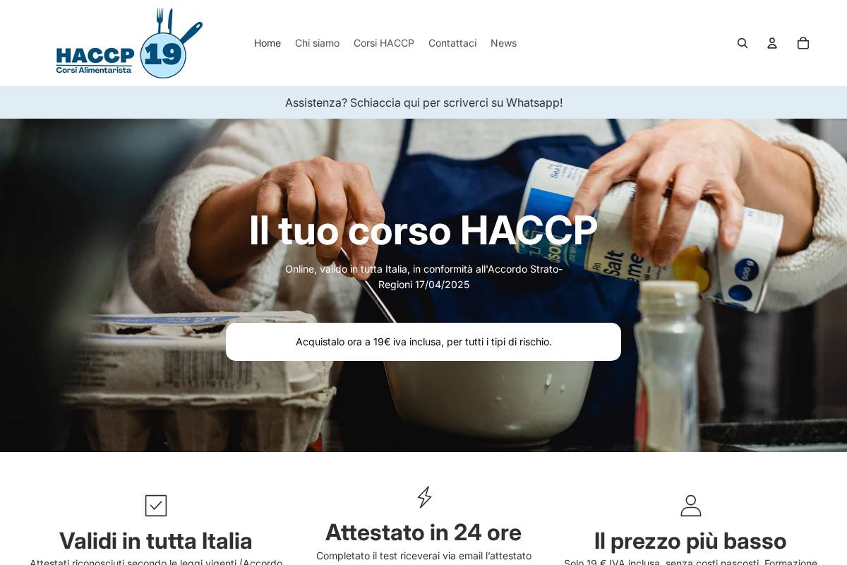 Haccp19 homepage screenshot
