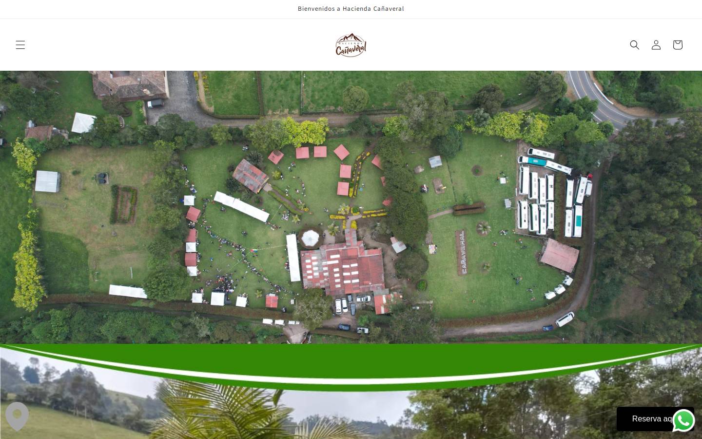 haciendaparaeventos.com homepage screenshot
