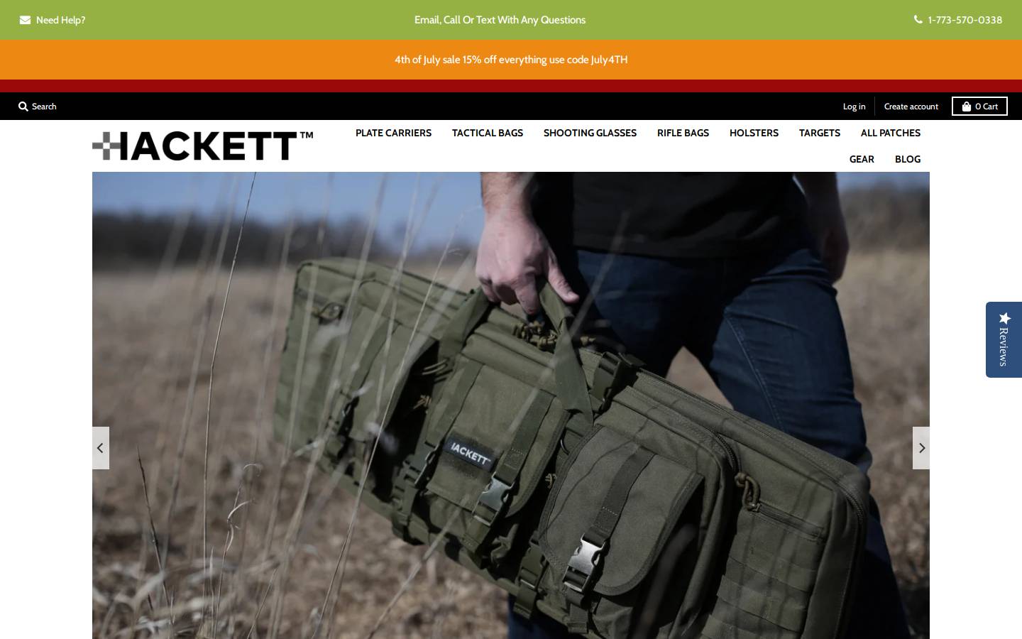 hackettequipment.com homepage screenshot