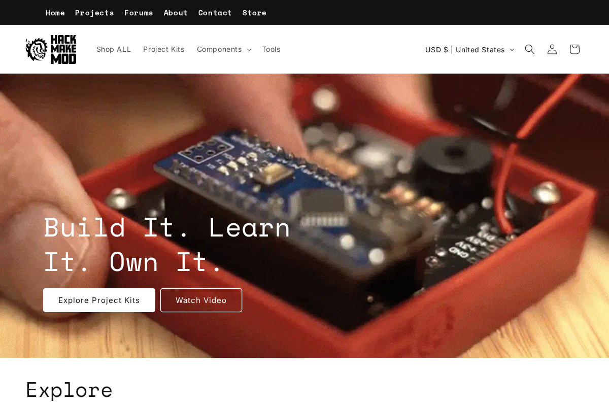 HackMakeMod homepage screenshot