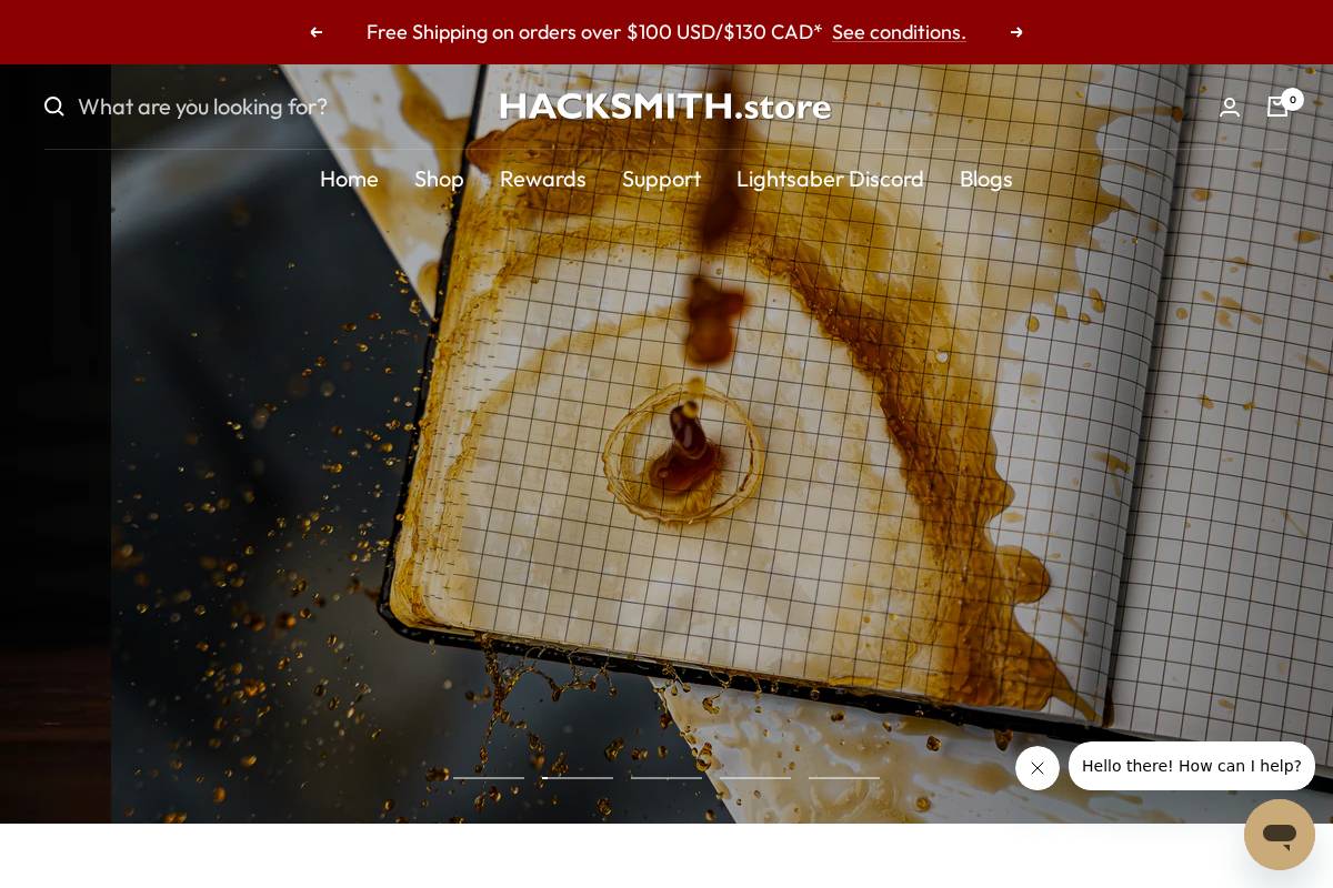 Hacksmith homepage screenshot