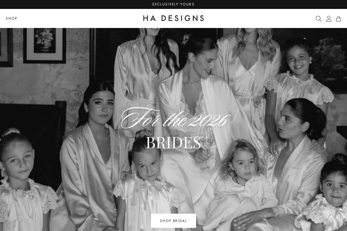HA Designs homepage screenshot