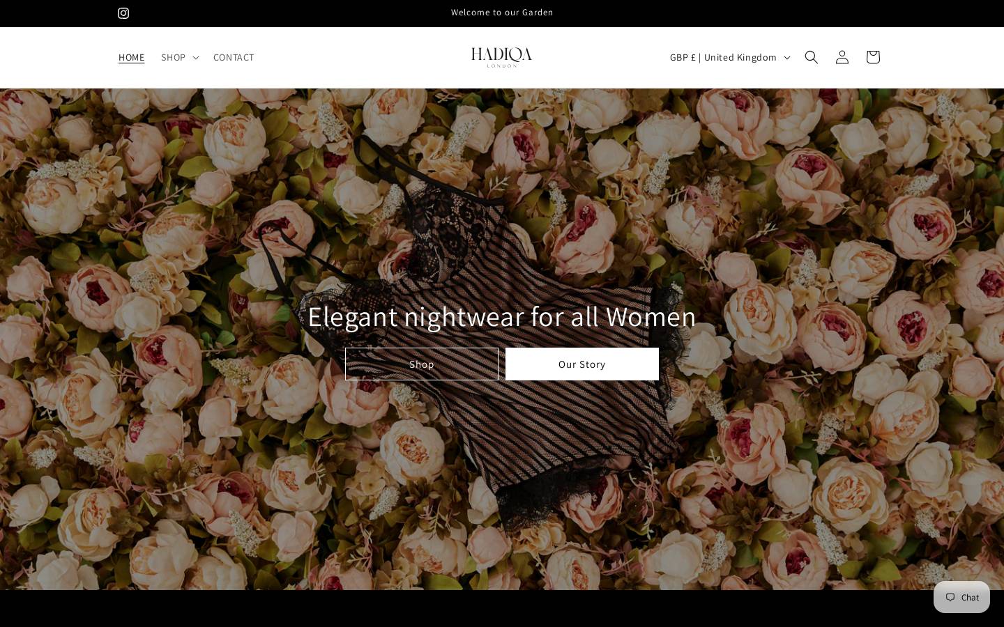 hadiqalondon.com homepage screenshot